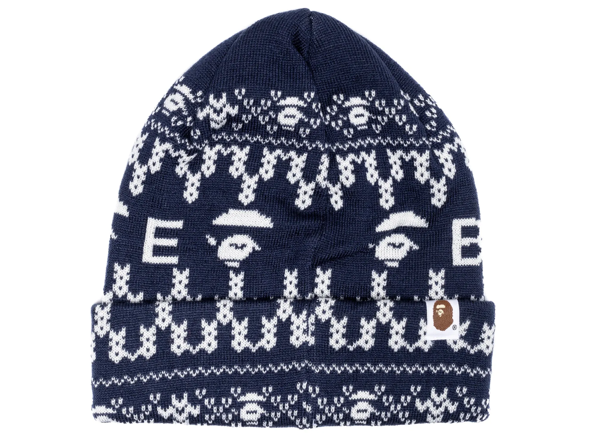 A Bathing Ape Beanie in Navy xld