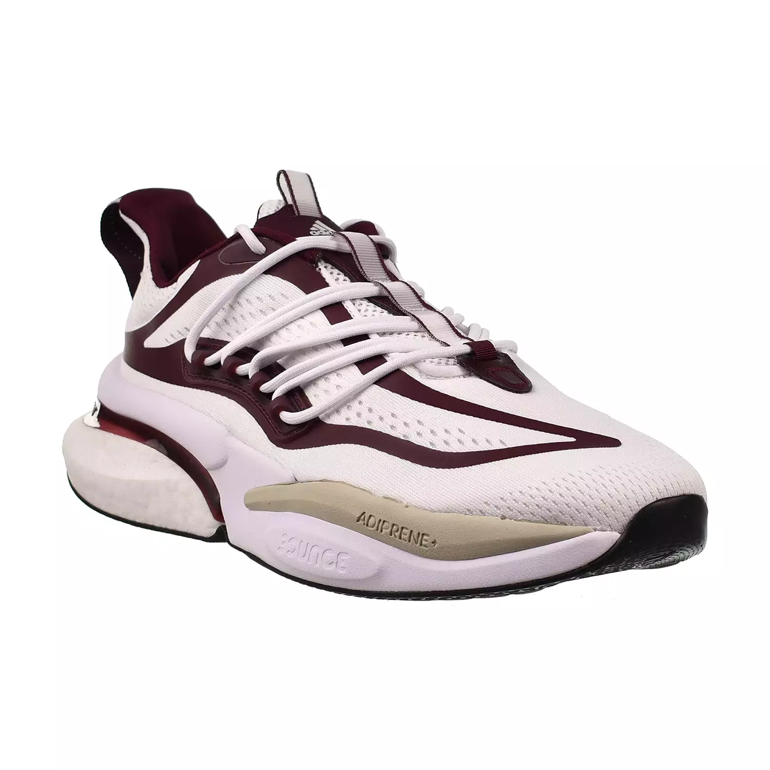 Adidas Mississippi State Alphaboost V1 Men's Shoes Cloud White-Team Maroon 2