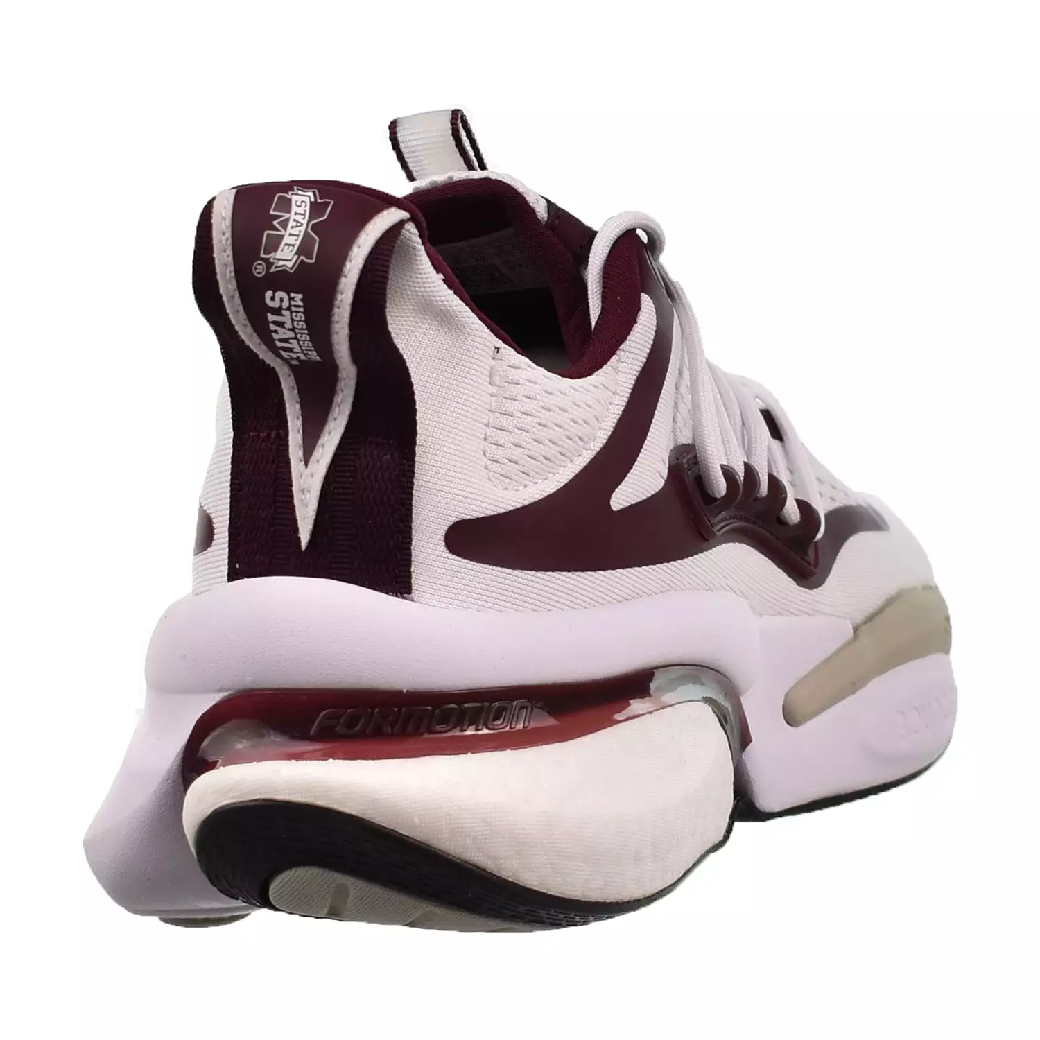 Adidas Mississippi State Alphaboost V1 Men's Shoes Cloud White-Team Maroon 2