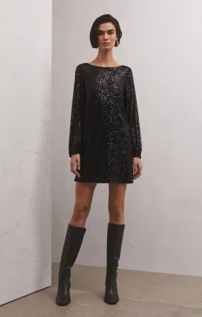 Andromeda Sequin Dress in Black