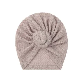 Baby Knitted Twirl Turban — Beige