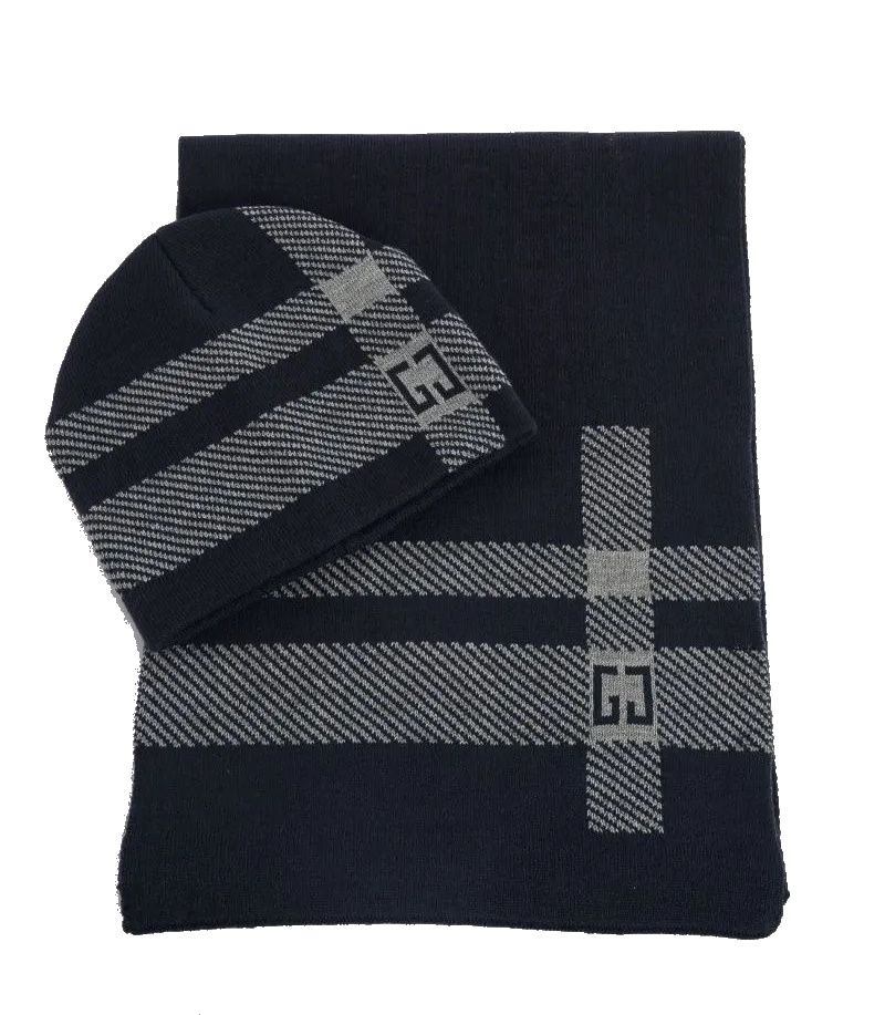 BERRETTO BEANIE E SCIARPA COORDINATI GAUDì MOTIVO A RIGHE V3AI-11458_V0081