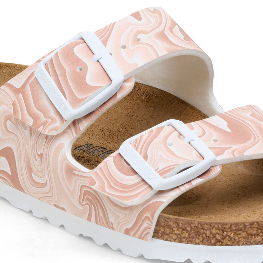 'Birkenstock' Women's Arizona Birko-Flor Sandal - Marble New Beige