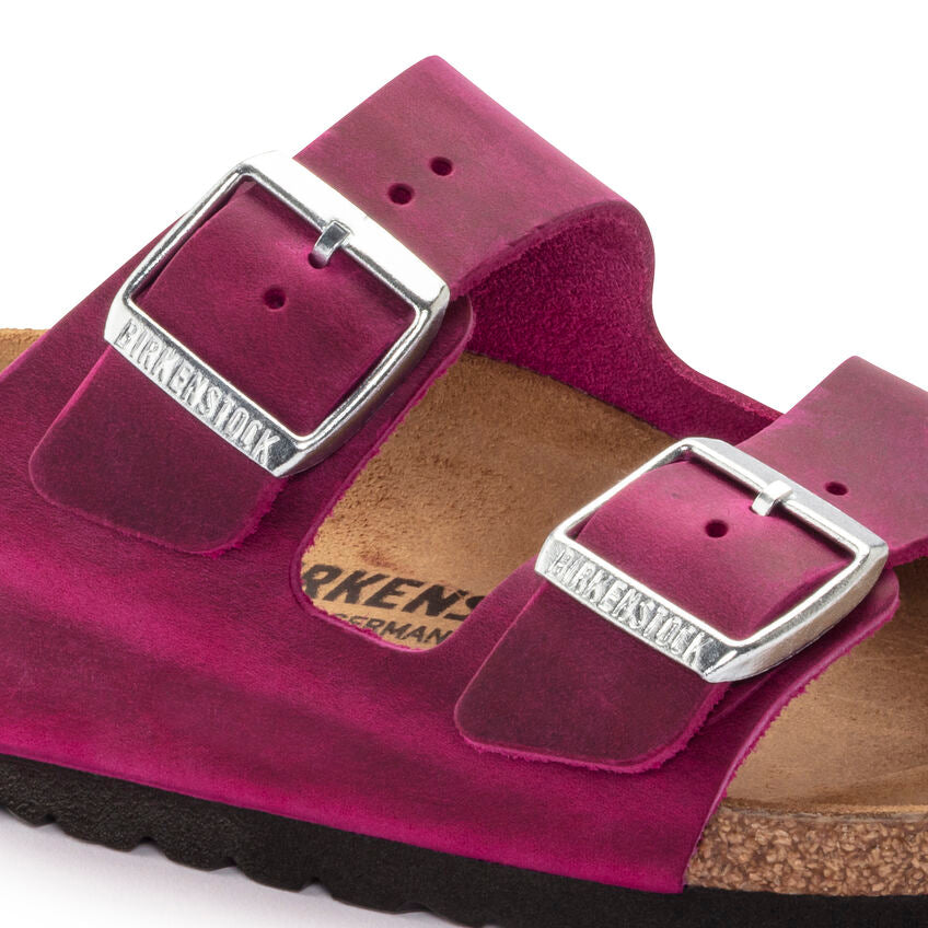 'Birkenstock' Women's Arizona Oiled Leather Sandal - Festival Fuchsia