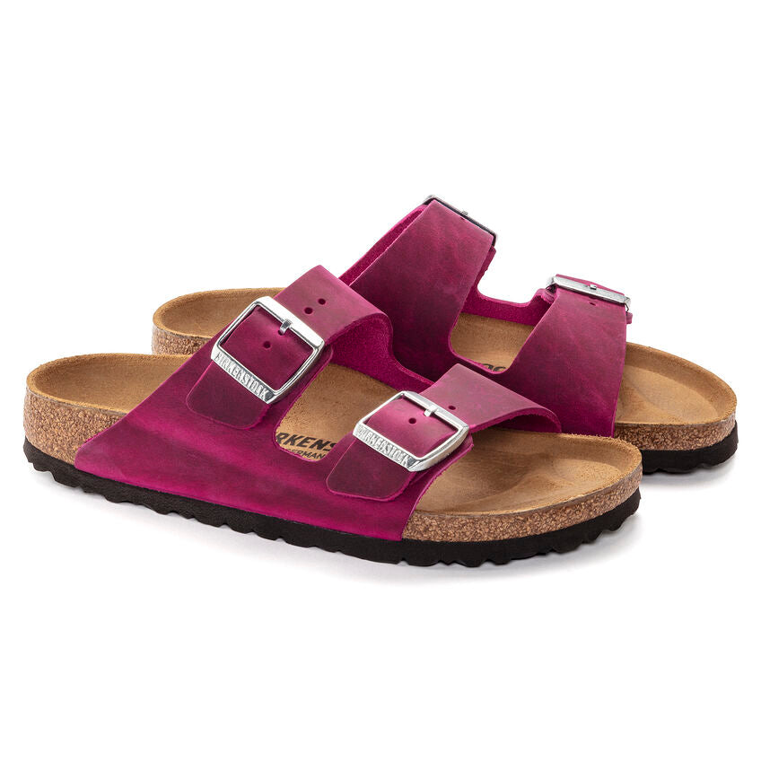 'Birkenstock' Women's Arizona Oiled Leather Sandal - Festival Fuchsia