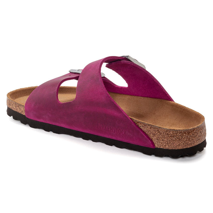 'Birkenstock' Women's Arizona Oiled Leather Sandal - Festival Fuchsia