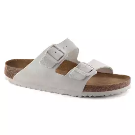 'Birkenstock' Women's Arizona Suede Leather Sandal - Antique White