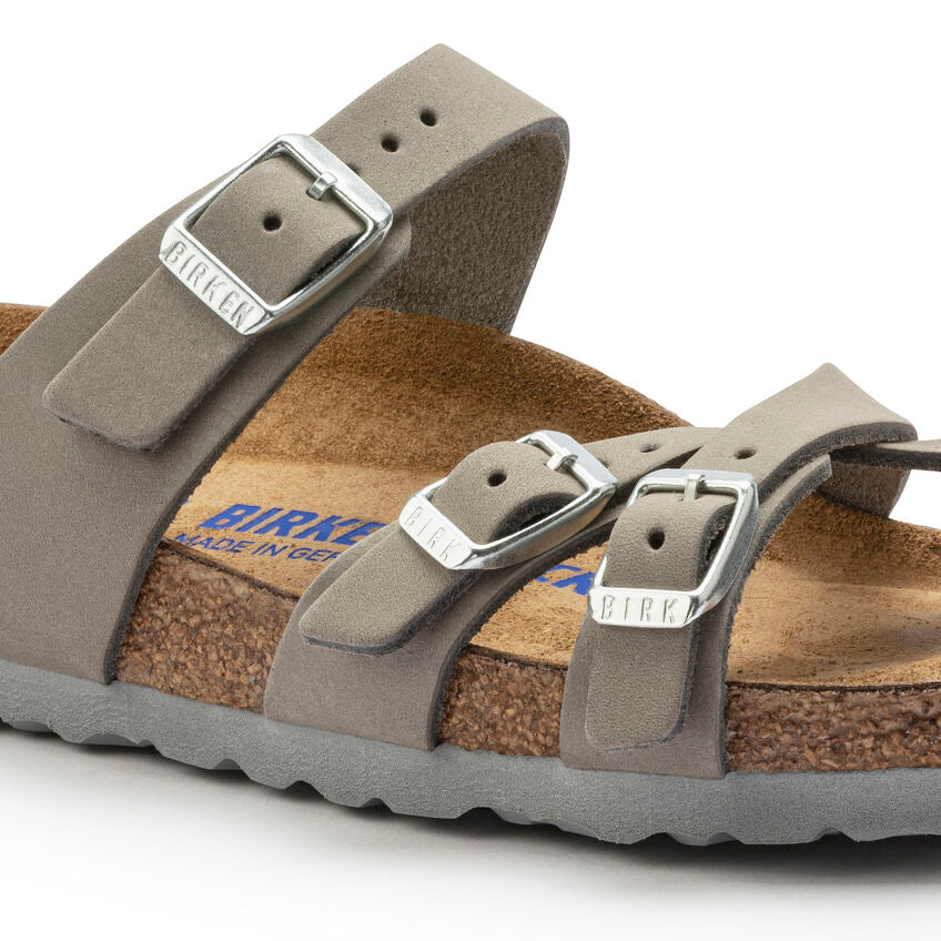 'Birkenstock' Women's Franca Soft Bed Leather Sandal - Dove Grey