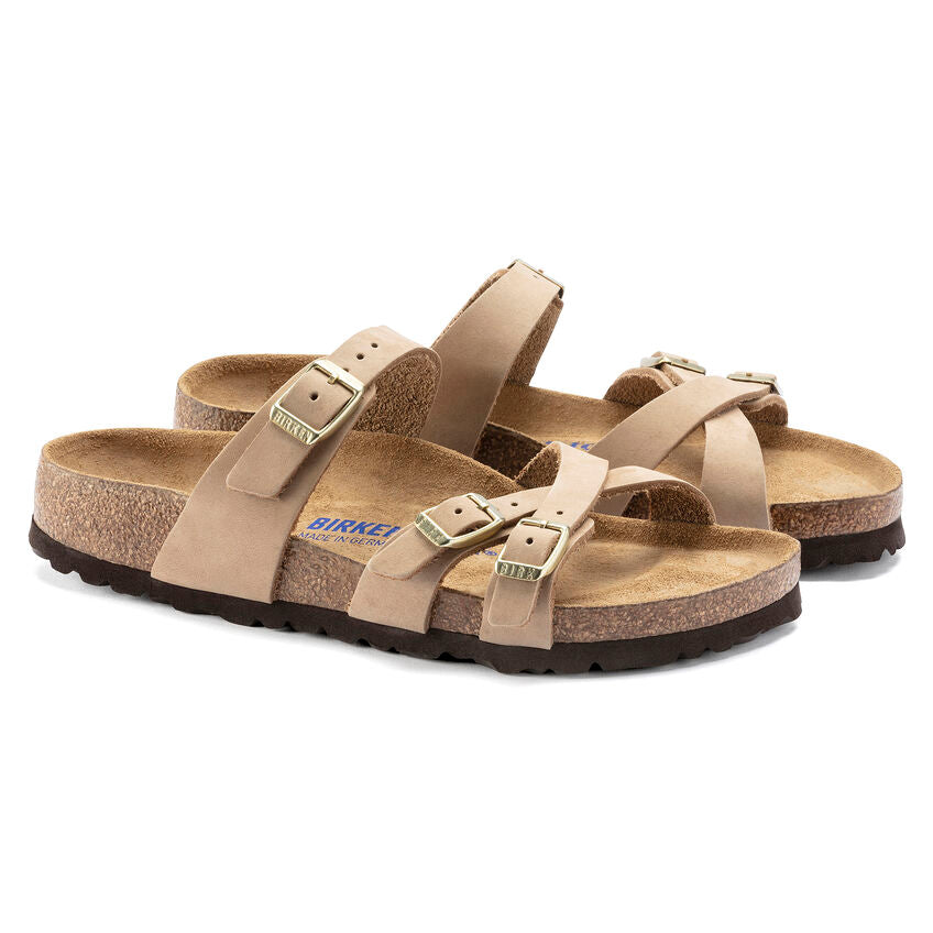 'Birkenstock' Women's Franca Soft Bed Leather Sandal - Sandcastle