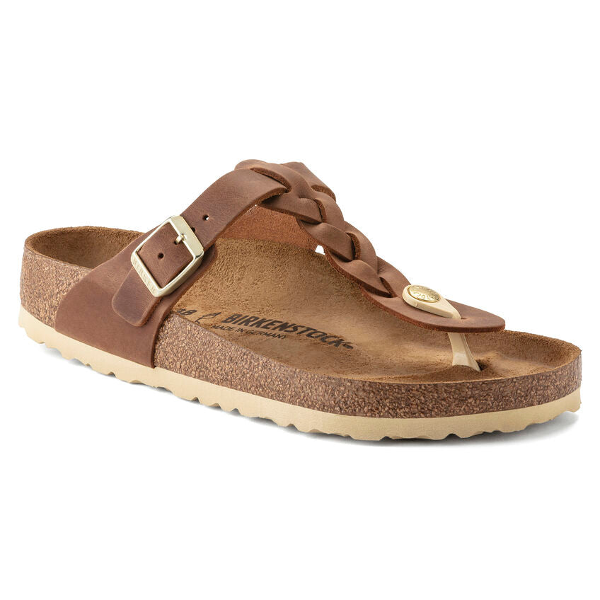 'Birkenstock' Women's Gizah Braid Thong Sandal - Cognac