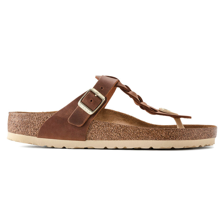 'Birkenstock' Women's Gizah Braid Thong Sandal - Cognac