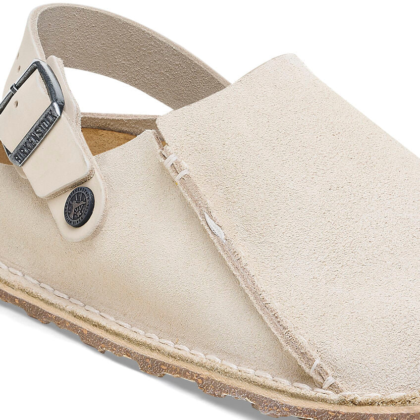 'Birkenstock' Women's Lutry Premium Suede Slipper - Eggshell