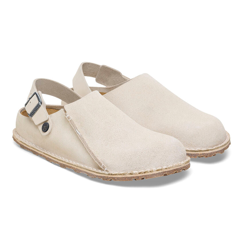 'Birkenstock' Women's Lutry Premium Suede Slipper - Eggshell