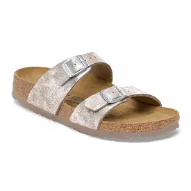 'Birkenstock' Women's Sydney Sandal - Washed Taupe / Silver