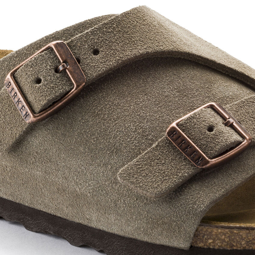 'Birkenstock' Women's Zurich Suede Leather Slide Sandal - Taupe