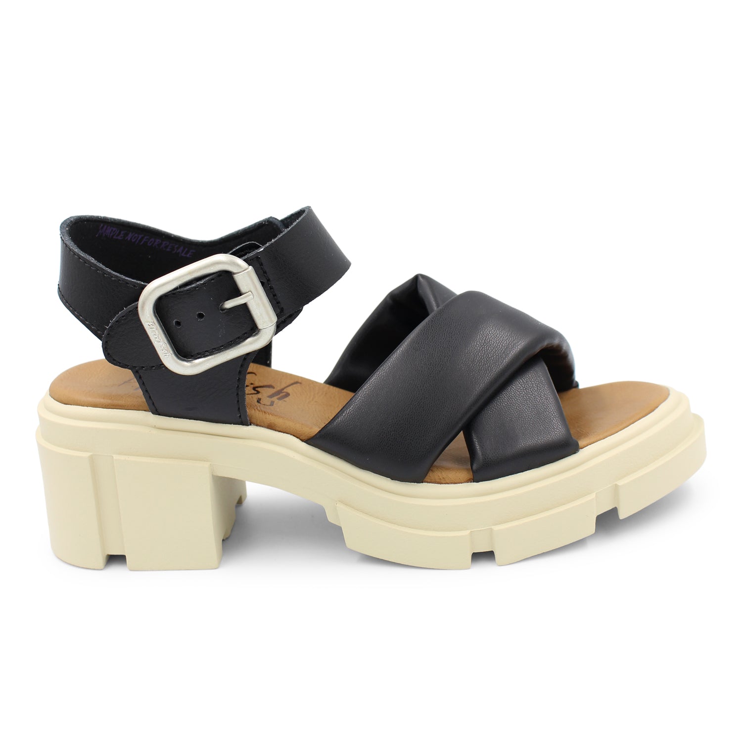 'Blowfish Malibu' Women's Comilla Sandal - Black Far Out / Dyecut