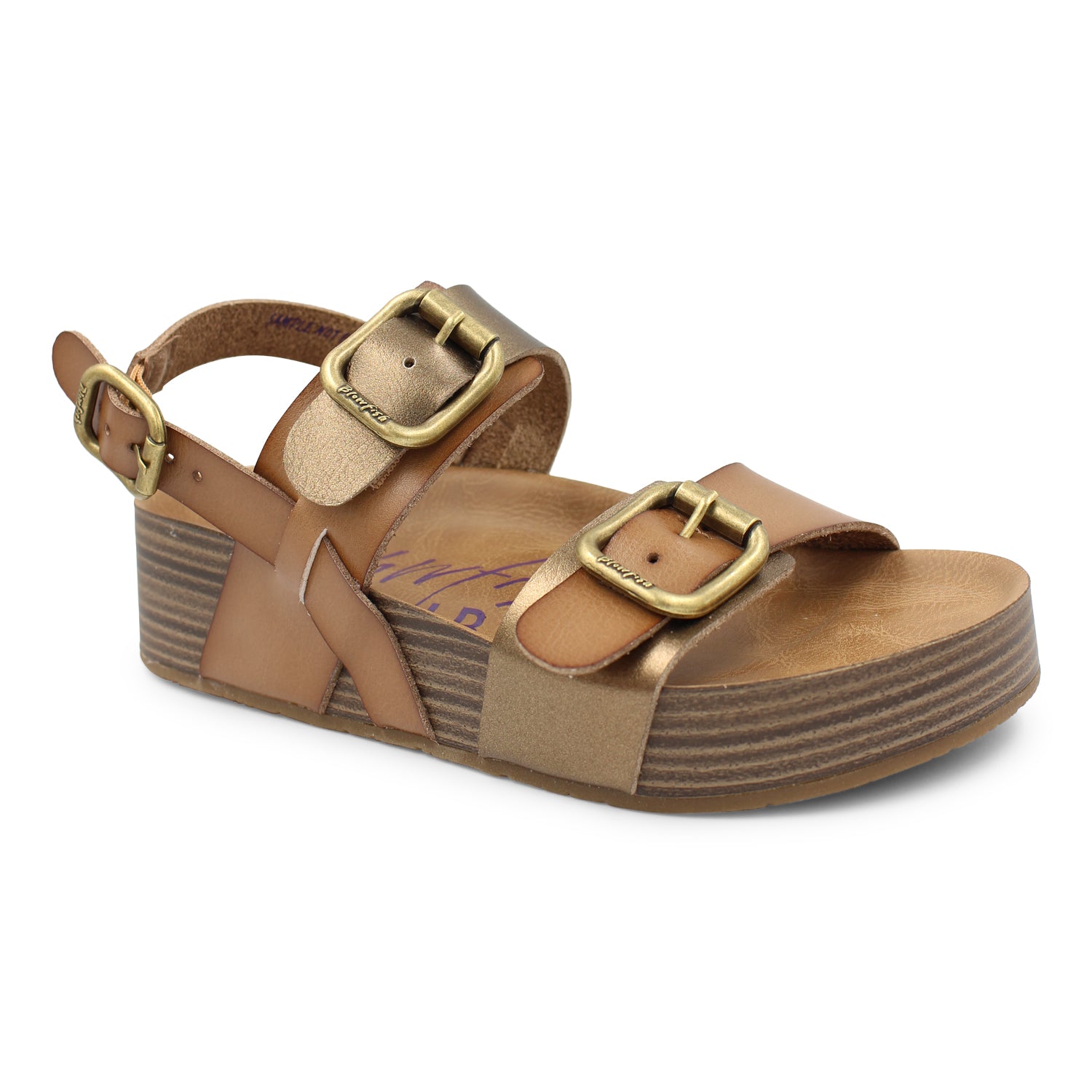 'Blowfish Malibu' Women's Munich Sandal - Oak / Amber Dyecut