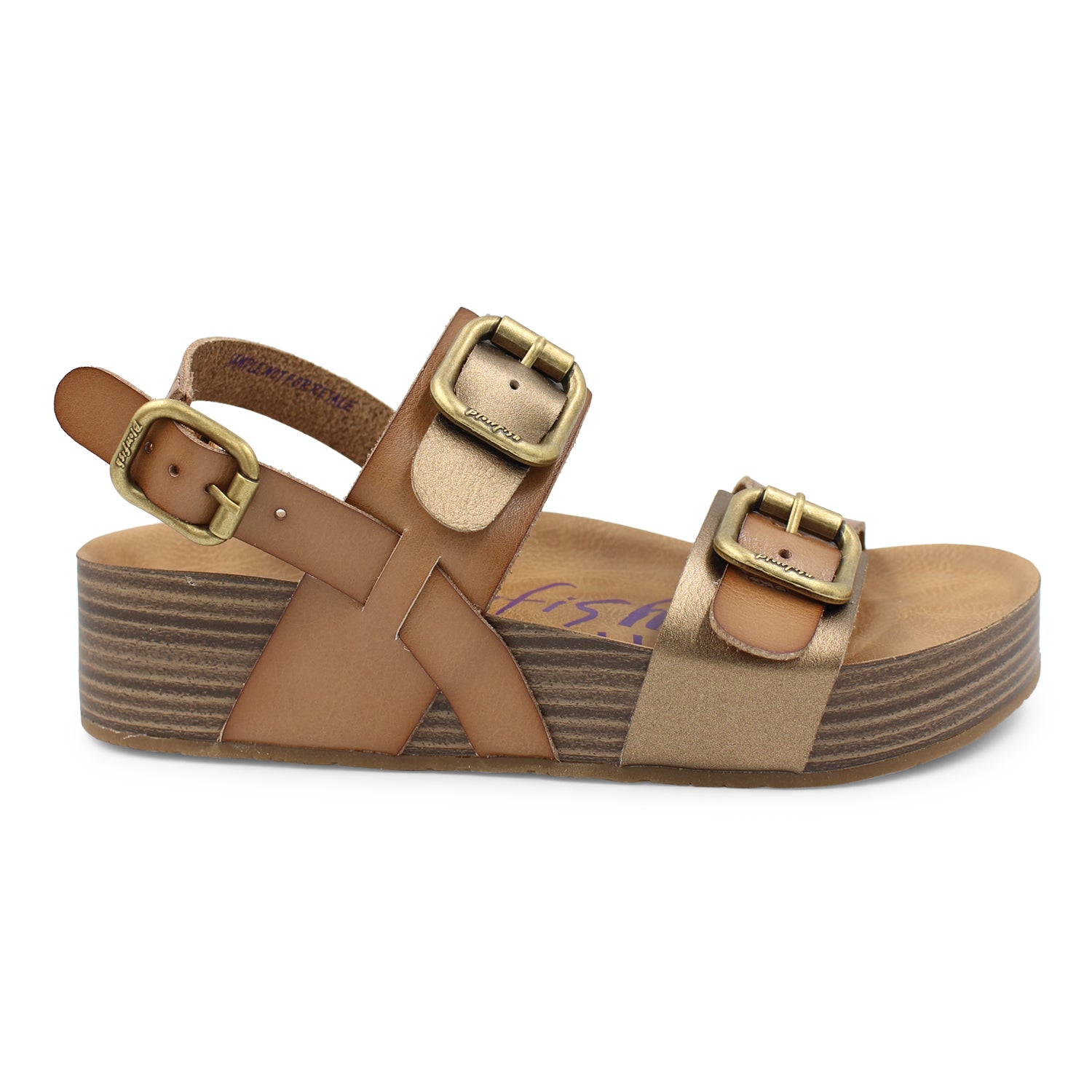 'Blowfish Malibu' Women's Munich Sandal - Oak / Amber Dyecut