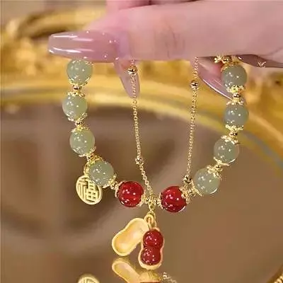 Bracelet Vintage Beaded Bracelets Filled Lotus Flower  for Women  X693029