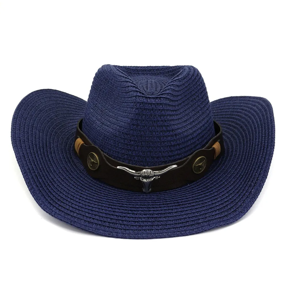 Casual Sun Protection Wide Brim Cowboy Hat for Men and Women