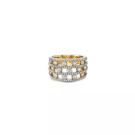 CHARLES KRYPELL Diamond Air Triple Row Ring