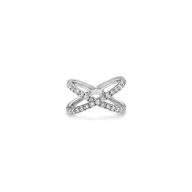 CHARLES KRYPELL Diamond Delicate X Ring