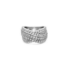 CHARLES KRYPELL Platinum And Diamond Overlap Ring