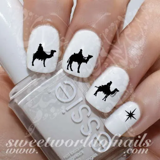 Christmas Nail Art 3 Wise Men Nail Water Decals