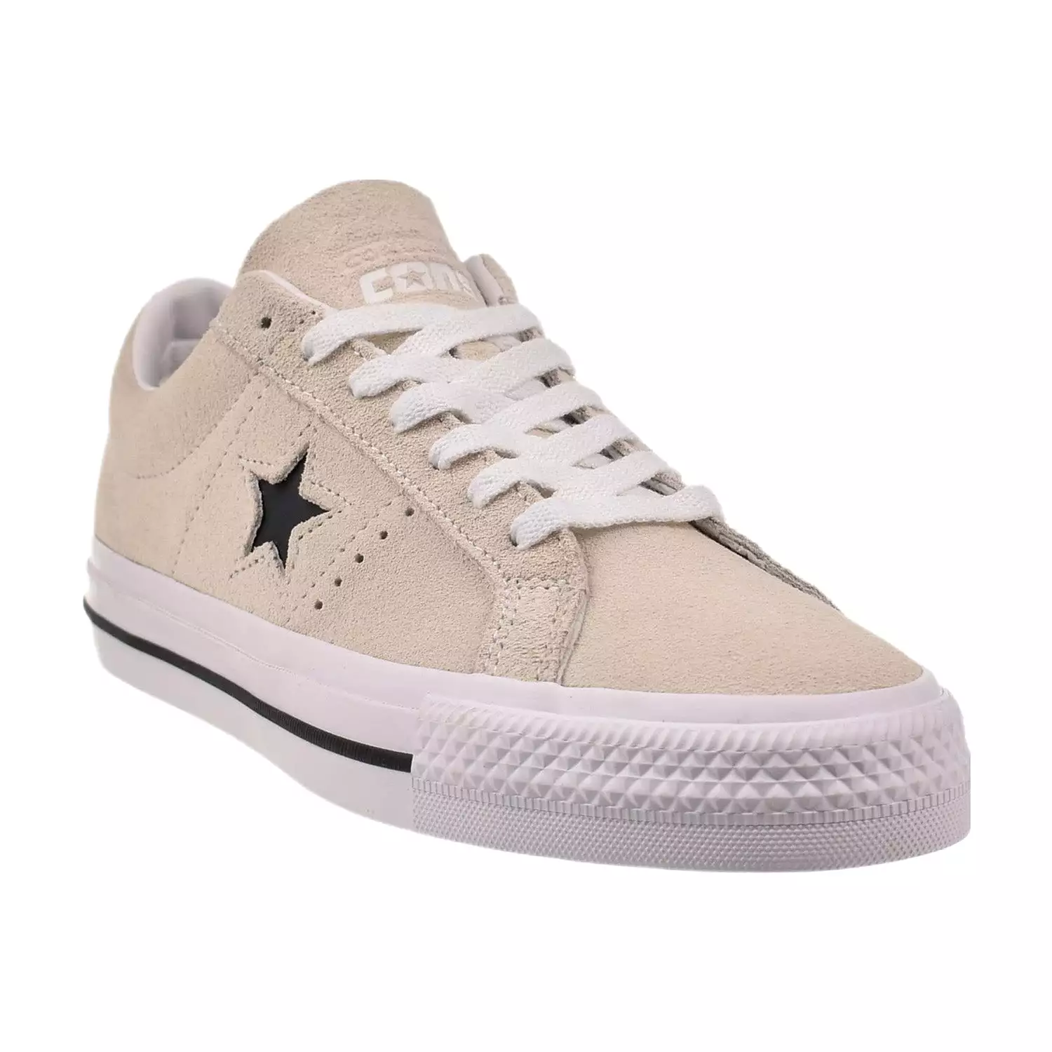 Converse One Star Pro Suede Low Top Men's Shoes Egret-White-Black