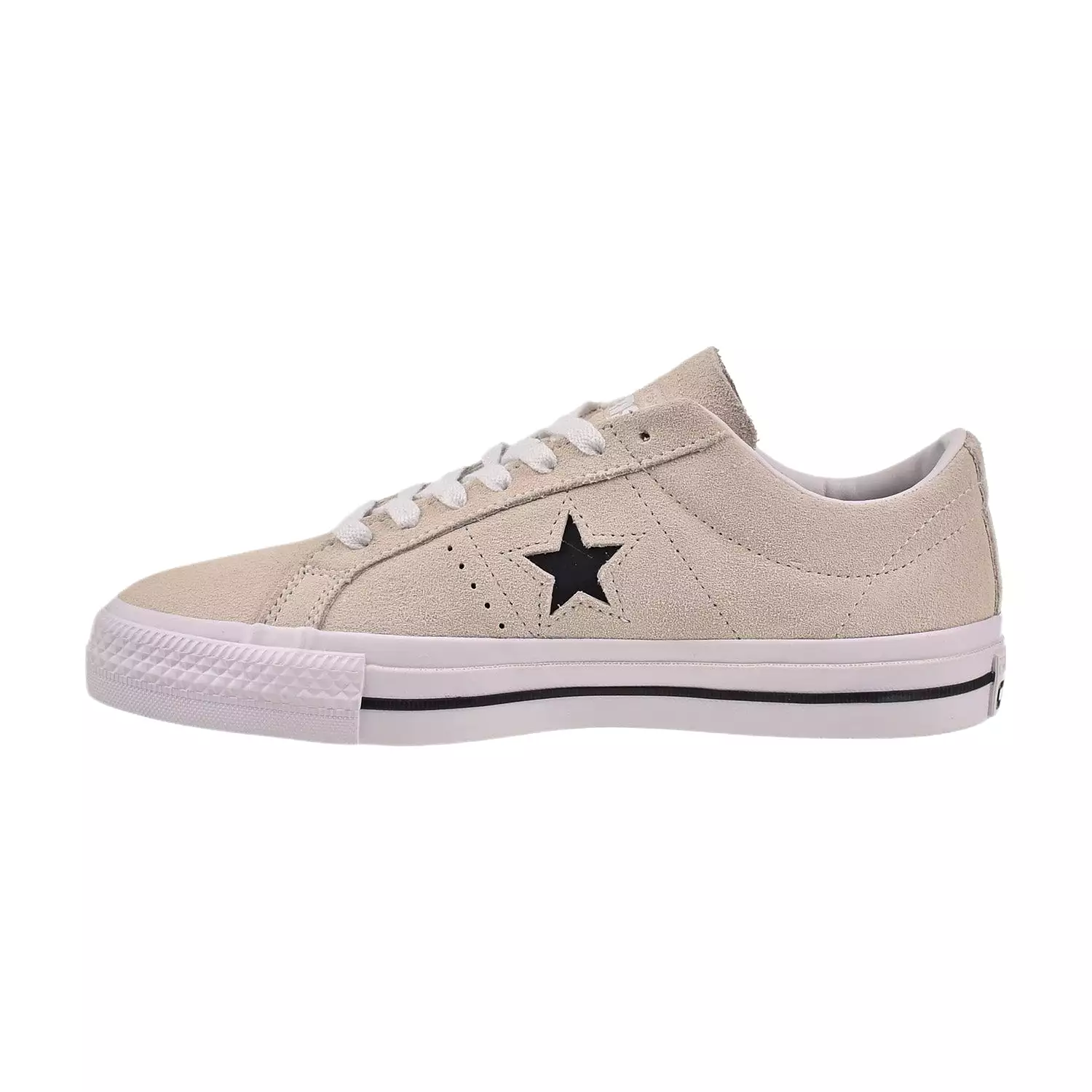 Converse One Star Pro Suede Low Top Men's Shoes Egret-White-Black