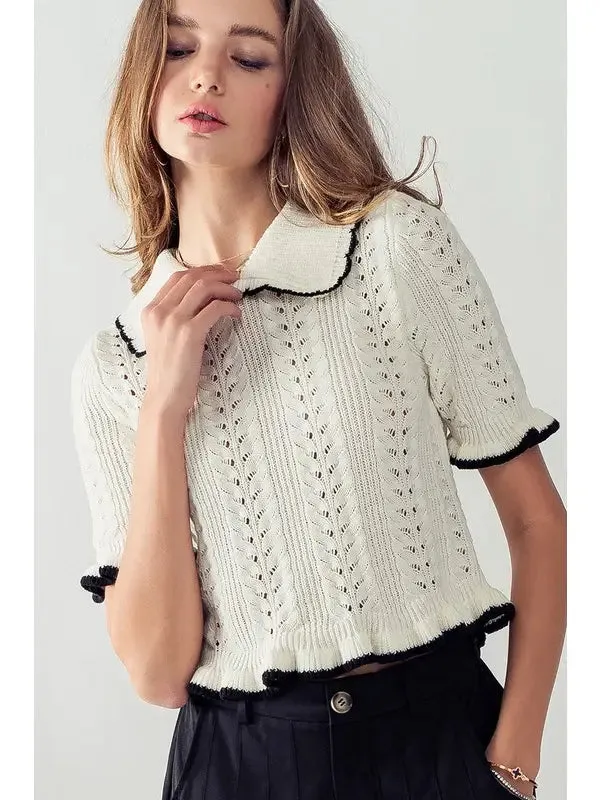 Crochet Knit Top