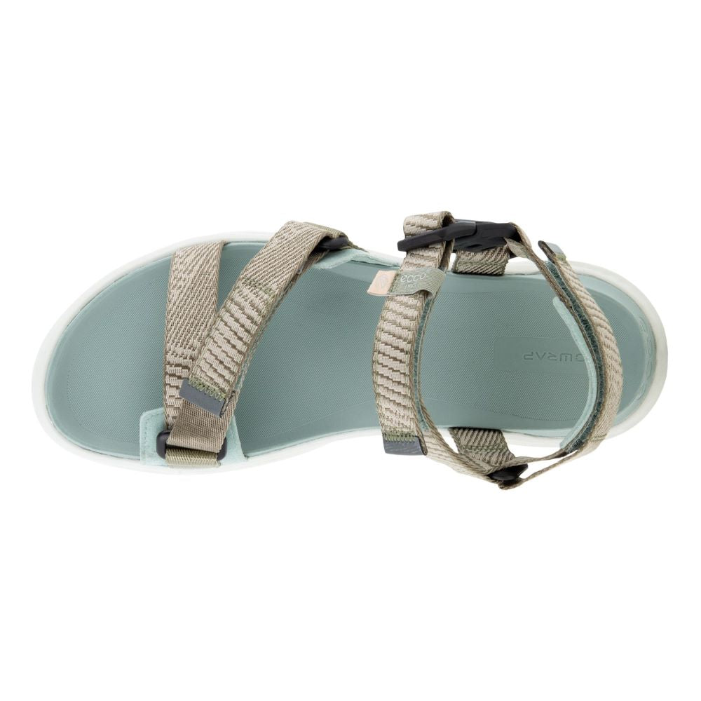 'Ecco' Women's Exowrap Sandal - Sage / Beige / Ice Flower