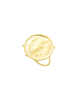 Eden Ring 5.5 (Brass Gold Plated & Zirconias)