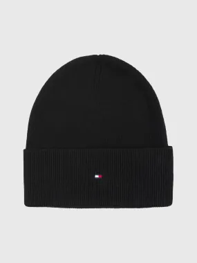 Essential Flag Rib-Knit Beanie | Hats | Tommy Hilfiger