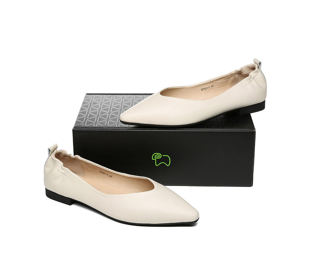 EVERAU Leather Flats Women Sera