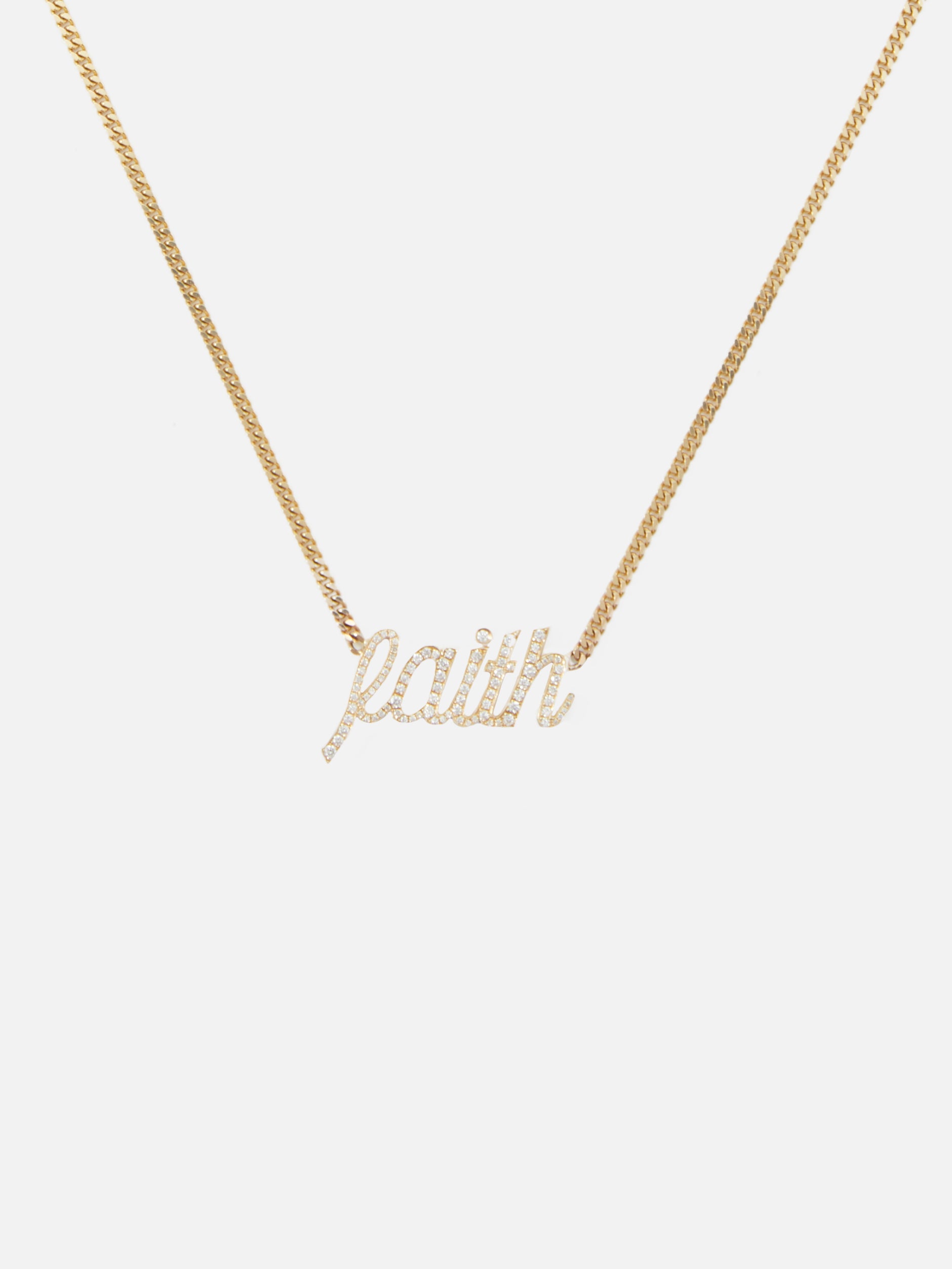 Faith Small La Firma Diamond Necklace