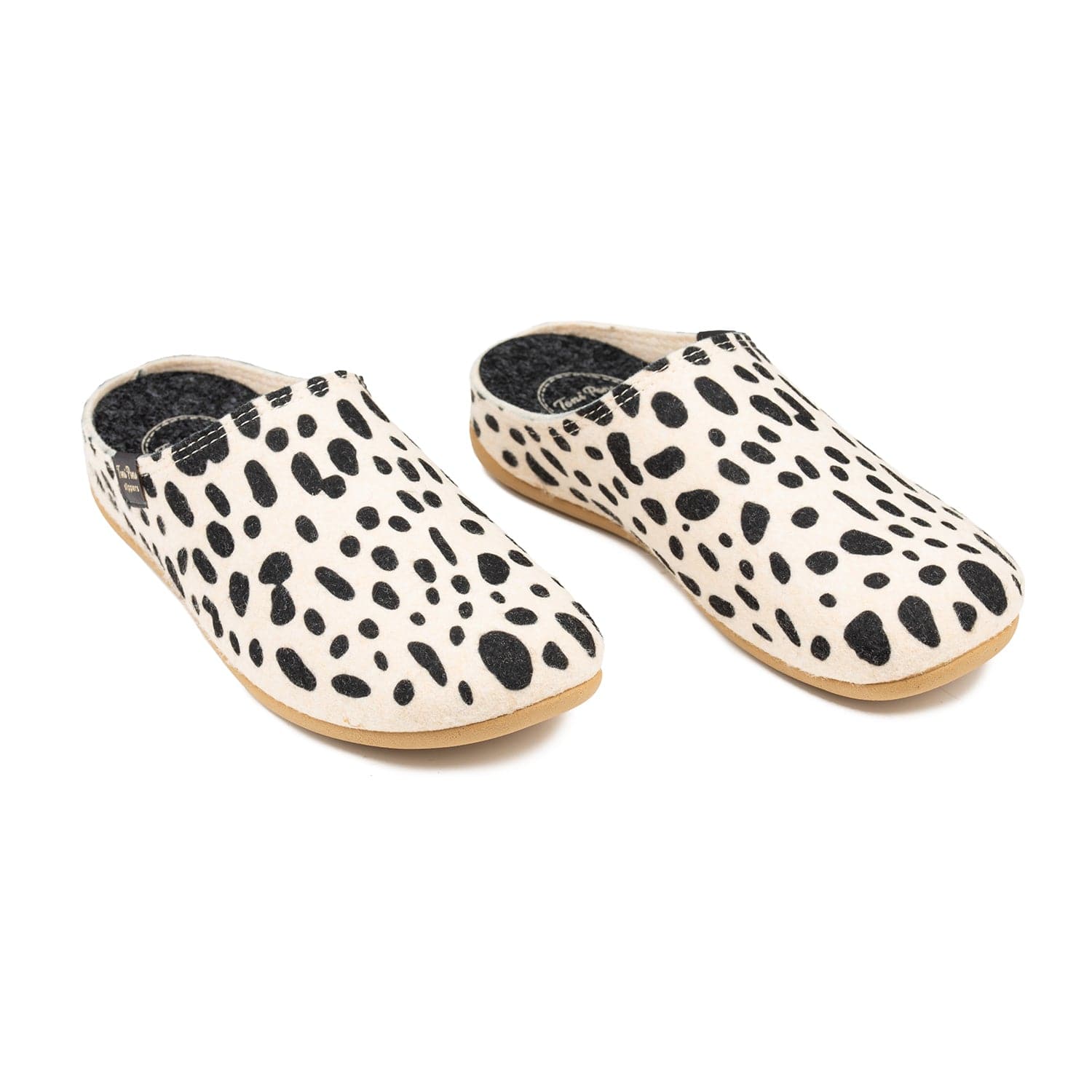 Felt Slippers with Polka Dot Pattern for Women - Maui-NM