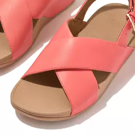 'FitFlop' Women's Lulu Cross/Back Sandal - Rosy Coral