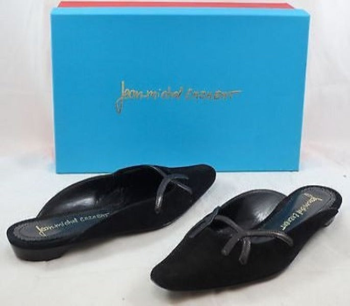 JEAN-MICHEL CAZABAT Women's Babouch Mule - Black Suede - NIB MSRP $370