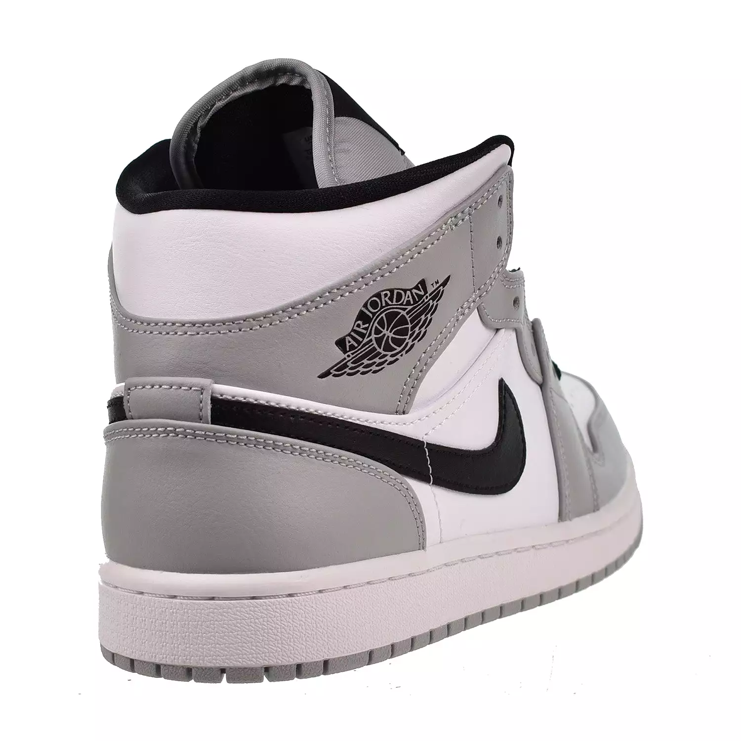 Jordan 1 Mid Men's Shoes Light Smoke Grey-White-Black