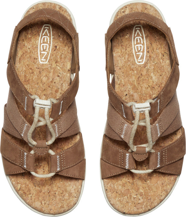 'Keen Outdoor' Women's Elle Mixed Strap Sandal - Toasted Coconut / Birch