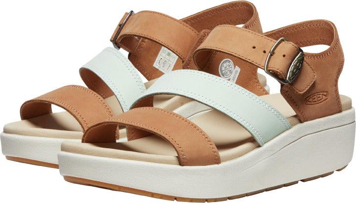 'Keen Outdoor' Women's Ellecity Backstrap Sandal - Natural / Clearly Aqua