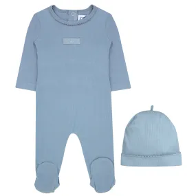 Kipp Baby Sage Twill Tape Stretchie and Beanie