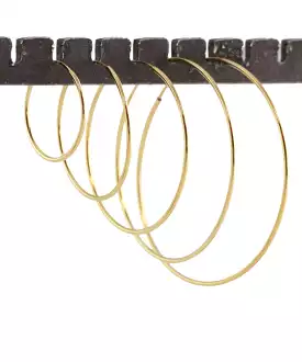 Kris Nations 42mm Featherweight Hoops - Gold