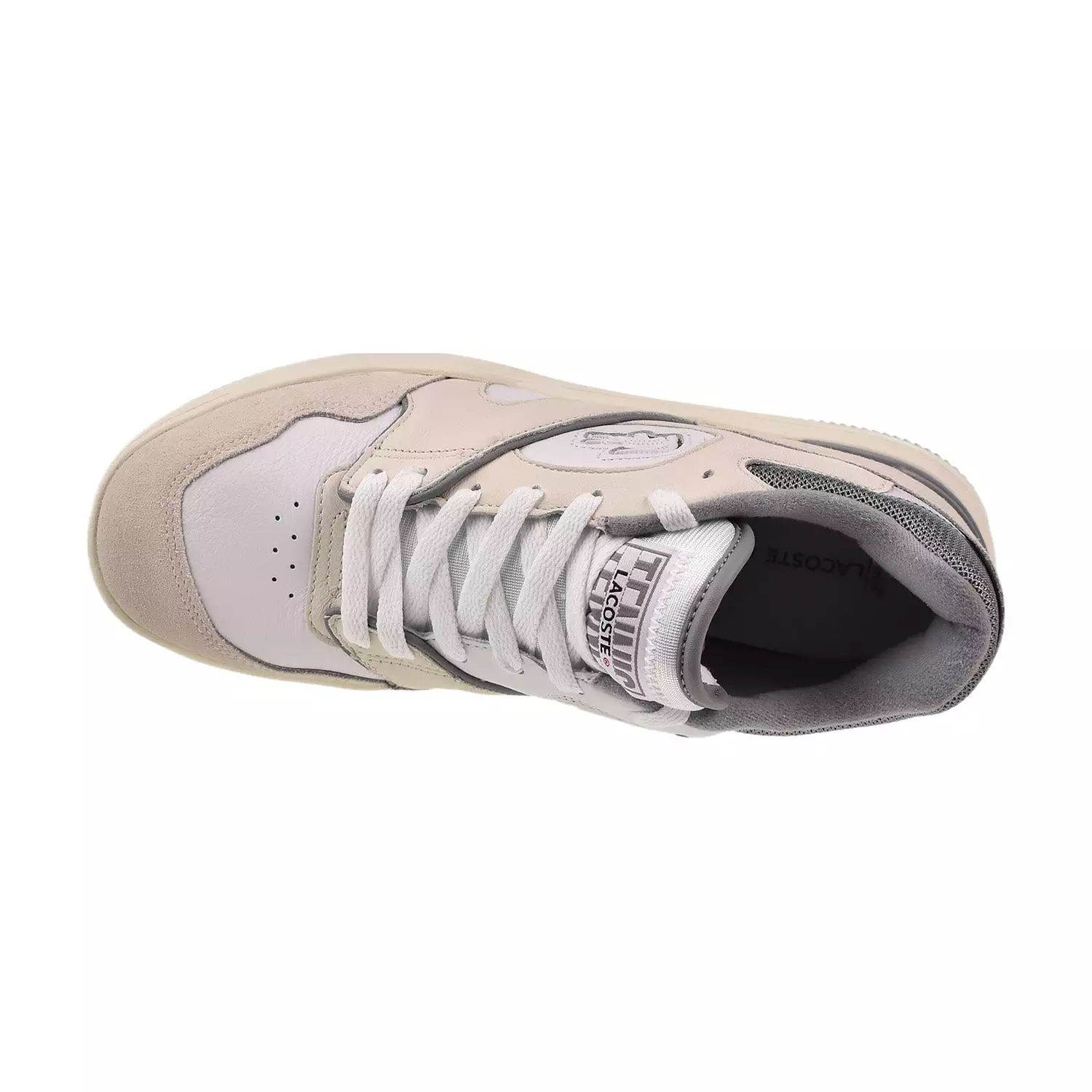 Lacoste Lineshot Leather Men's Shoes White-Grey