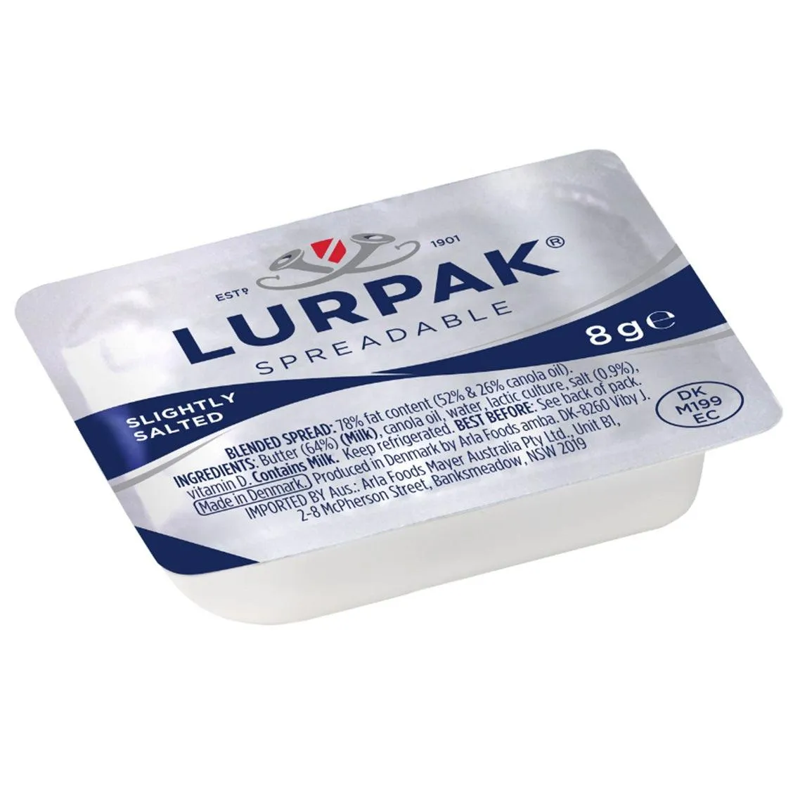 Lurpak Butter Spreadable Individual Portions 8g 100 Pack Carton Bulk Box