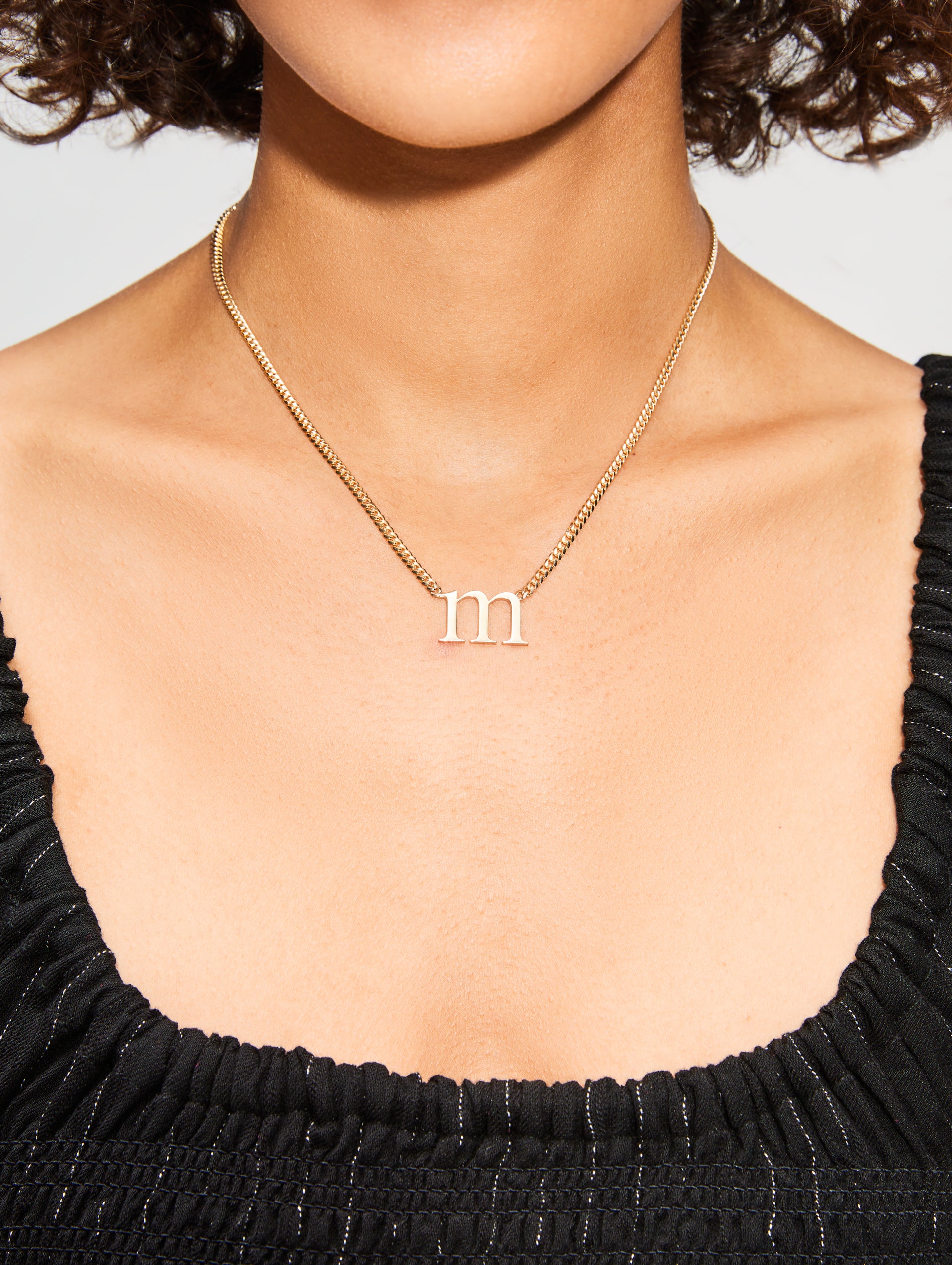 M Roman Times Initial Necklace