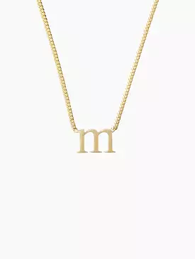 M Roman Times Initial Necklace