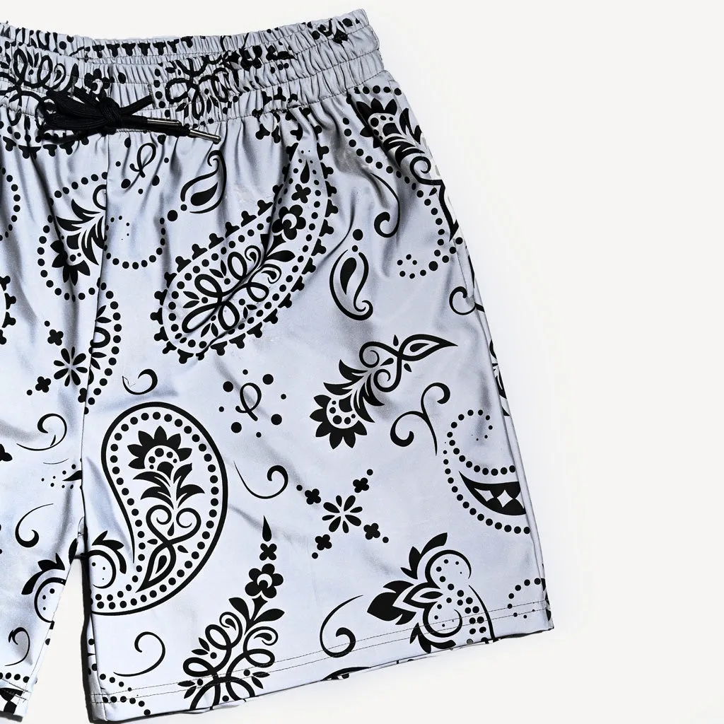 Mens Paisley Reflective Swim Wear