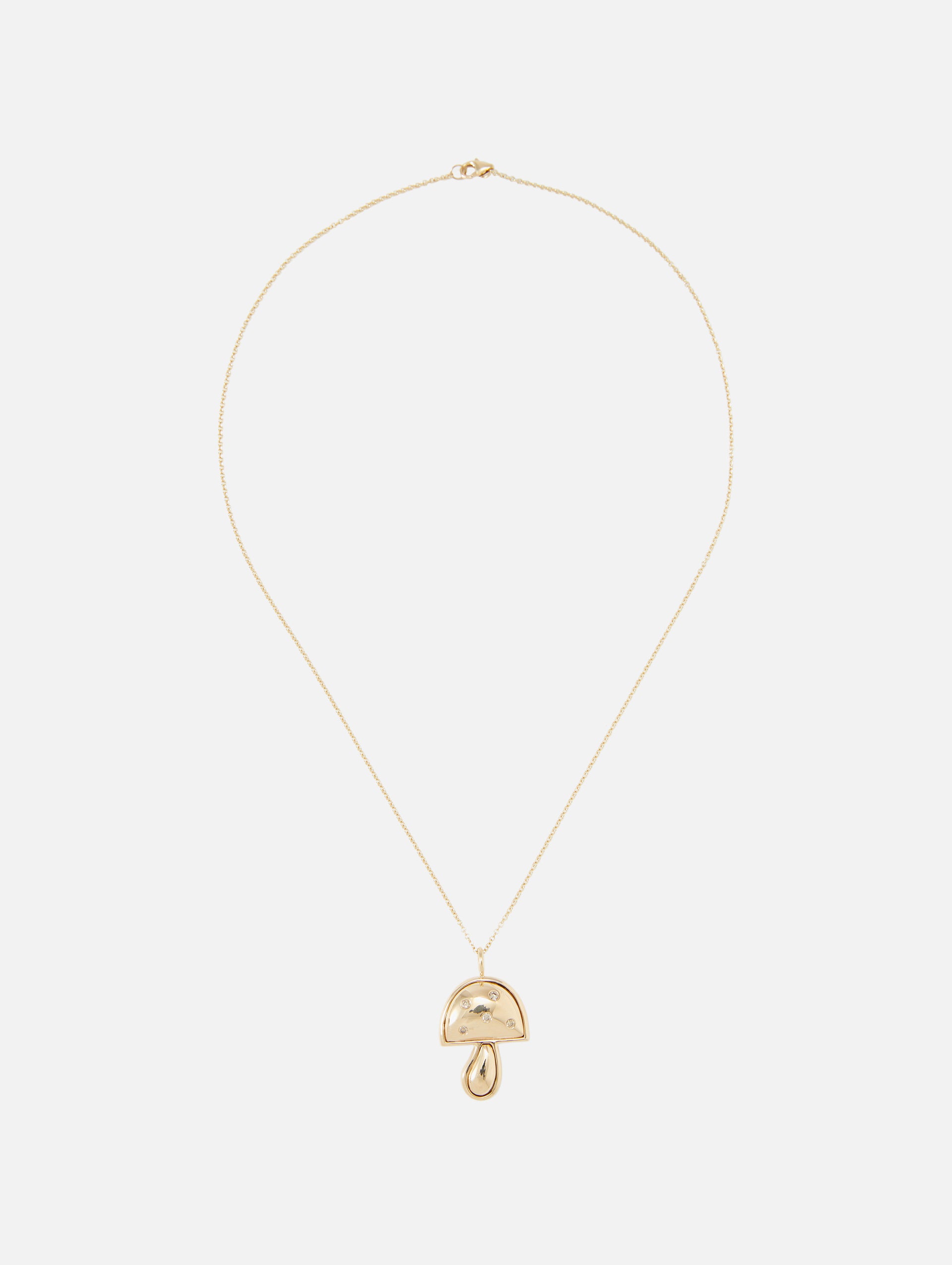 Mini Gold Mushroom Necklace